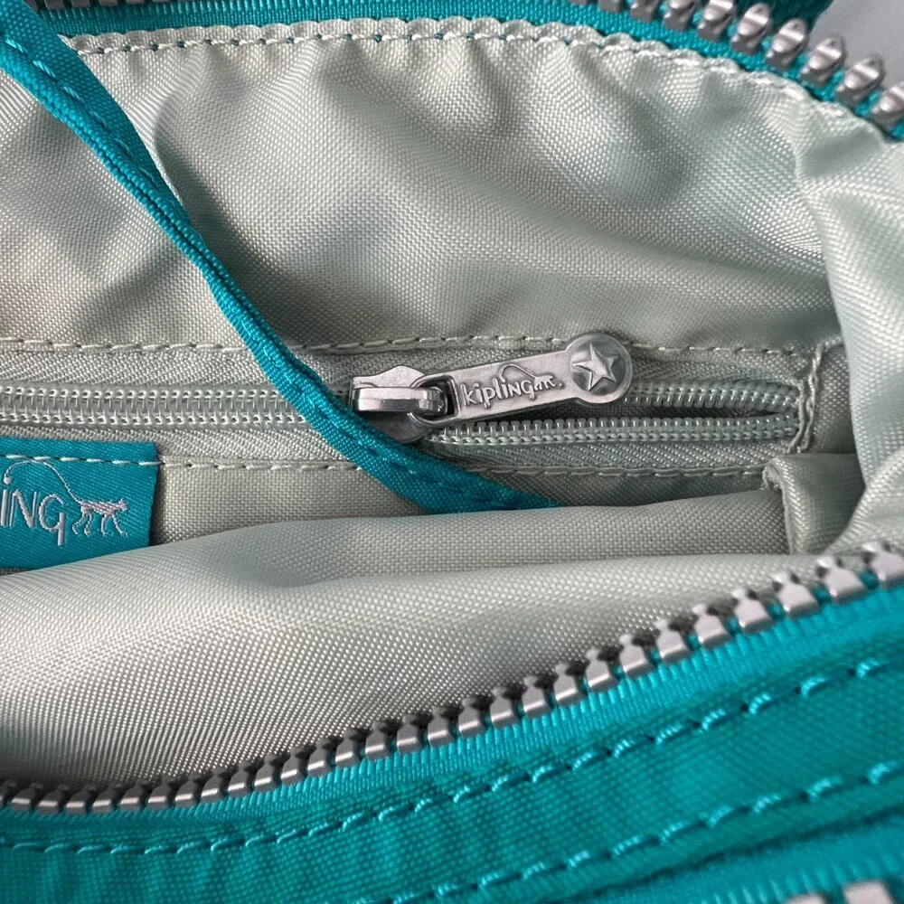 Kipling Alvar Crossbody Turquoise Zipper Bag, HB4061-484, Excellent Condition! - Picture 8 of 15